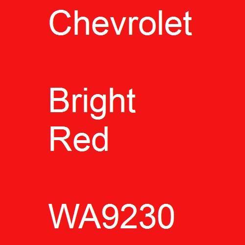 Chevrolet, Bright Red, WA9230.